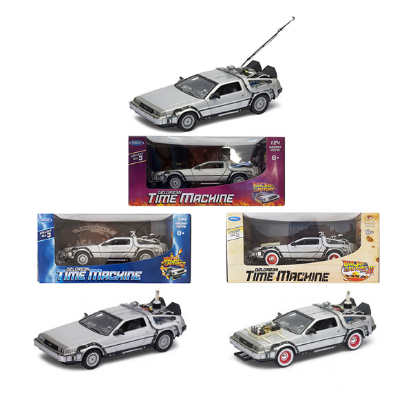 Pack Trilogía DeLorean 1:24 – Edición Coleccionista con 20% OFF