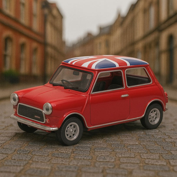 Auto Mini Cooper 1300 Uk Flag S - Welly Escala 1:43