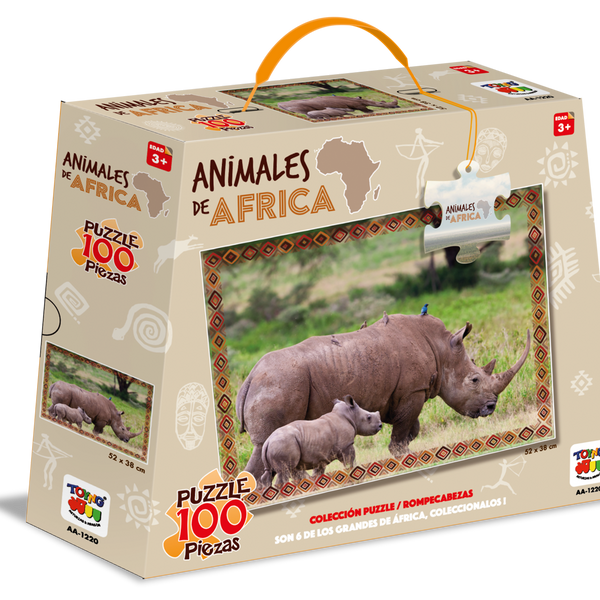 Puzzle 100 Rinocerontes