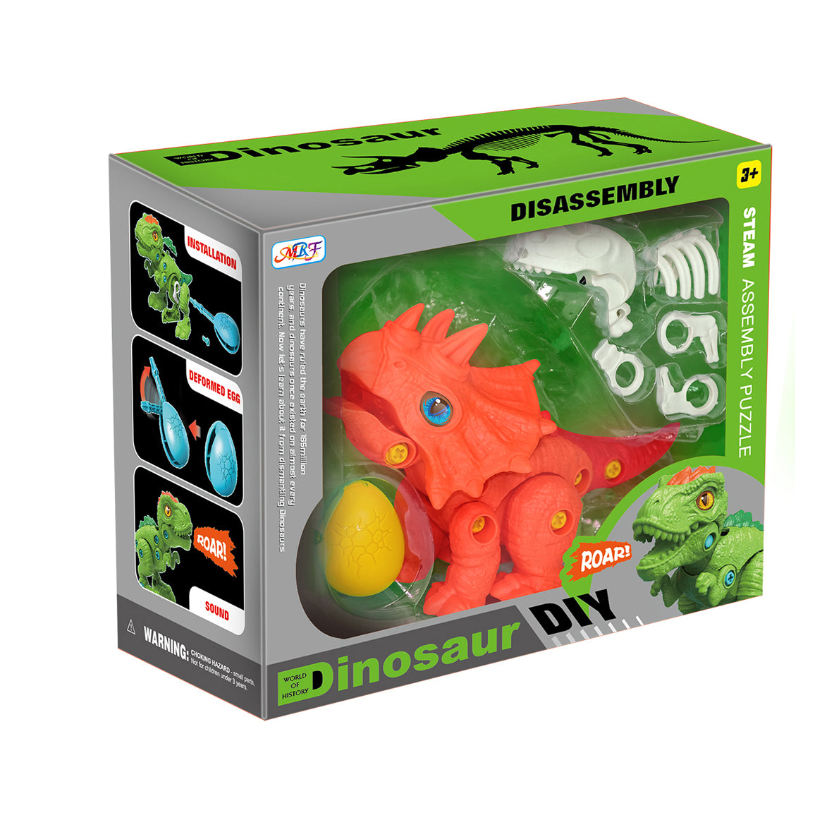 Dinosaurio Naranjo Armable