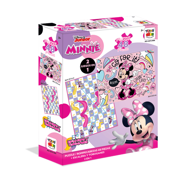 2 En 1 Puzzle 48 + Escalera Y Toboganes - Disney - Toyng Chile
