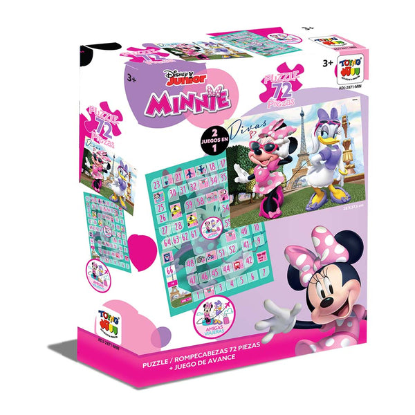 2 En 1 Puzzle 72 + Juego De Avance - Disney - Toyng Chile