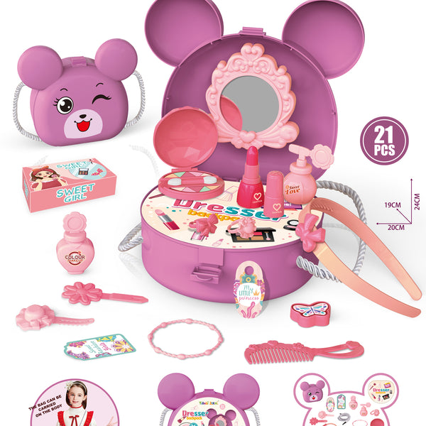 Cartera Infantil de Osita + Accesorios de Belleza – Toyng