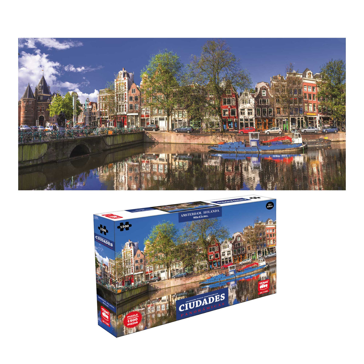Puzzle Amsterdam Panorámico (1500 Piezas) - Toyng