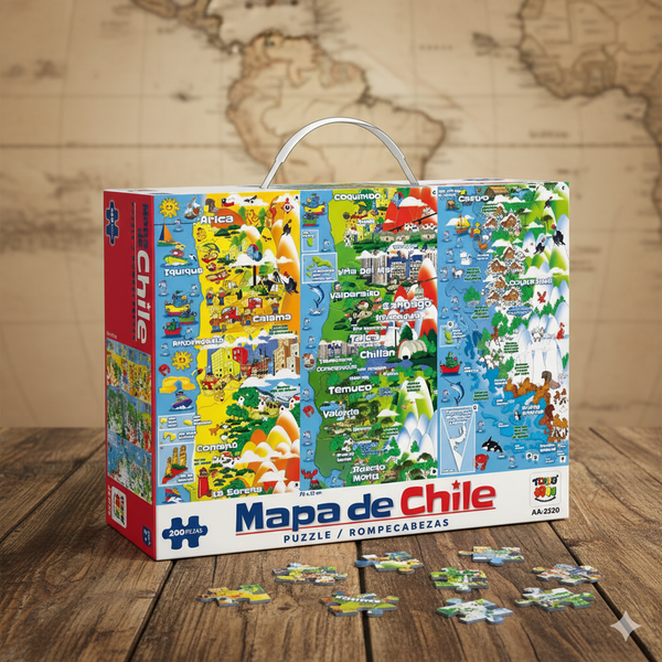 Puzzle 200 Piezas Mapa De Chile - Toyng