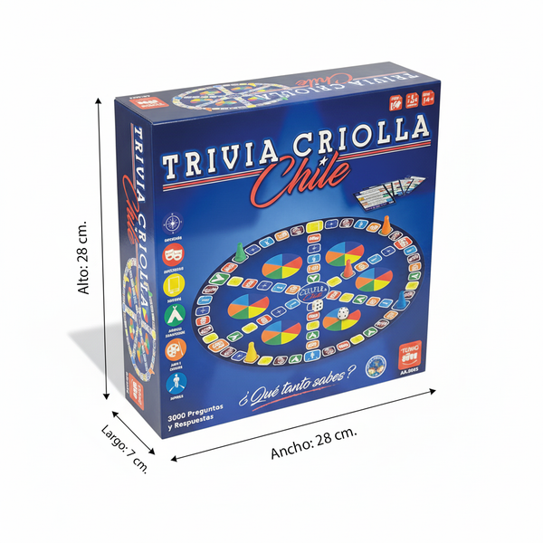 Trivia de Chile – Juego de Mesa con 3.000 Preguntas - Toyng