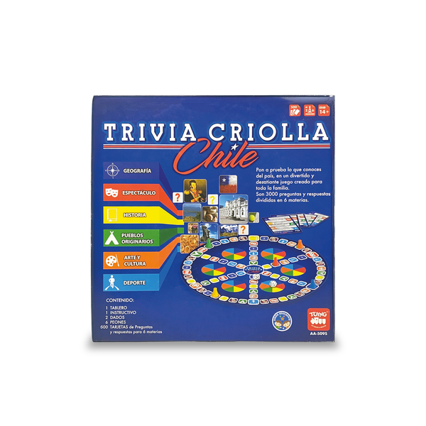 Trivia de Chile – Juego de Mesa con 3.000 Preguntas - Toyng
