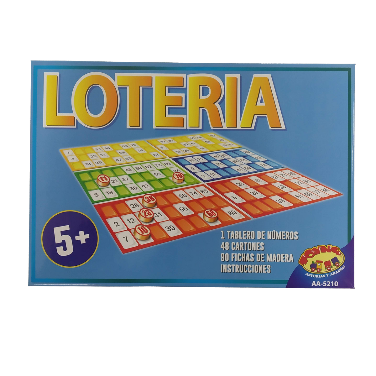 Juego De Mesa Lotería 48 Cartones Fichas De Madera - Toyng
