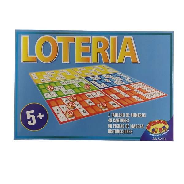 Juego De Mesa Lotería 48 Cartones Fichas De Madera - Toyng