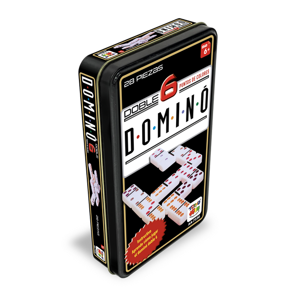 Dominó 6 Caja Metálica, 28 Piezas - Toyng