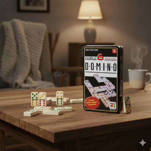 Dominó 6 Caja Metálica, 28 Piezas - Toyng