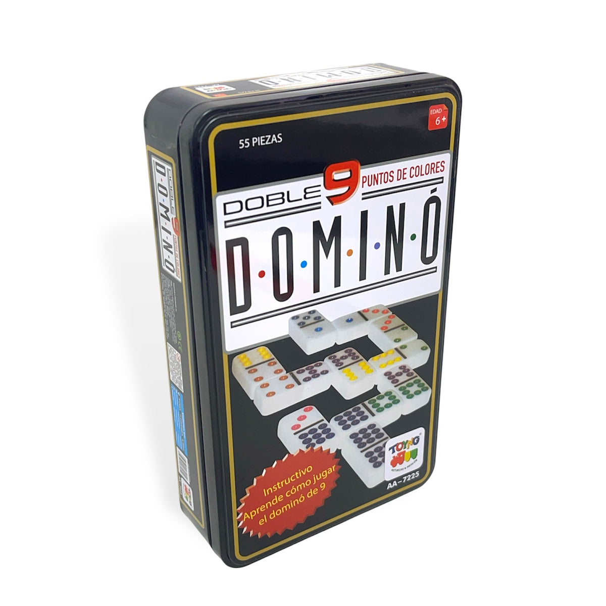 Dominó 9 Caja Metálica, 51 Piezas - Toyng