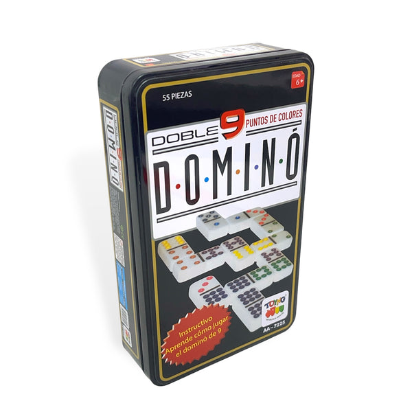 Dominó 9 Caja Metálica, 51 Piezas - Toyng