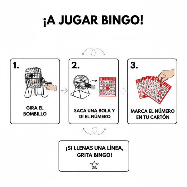 Bingo Metálico con 30 Cartones y 150 Fichas –  Toyng