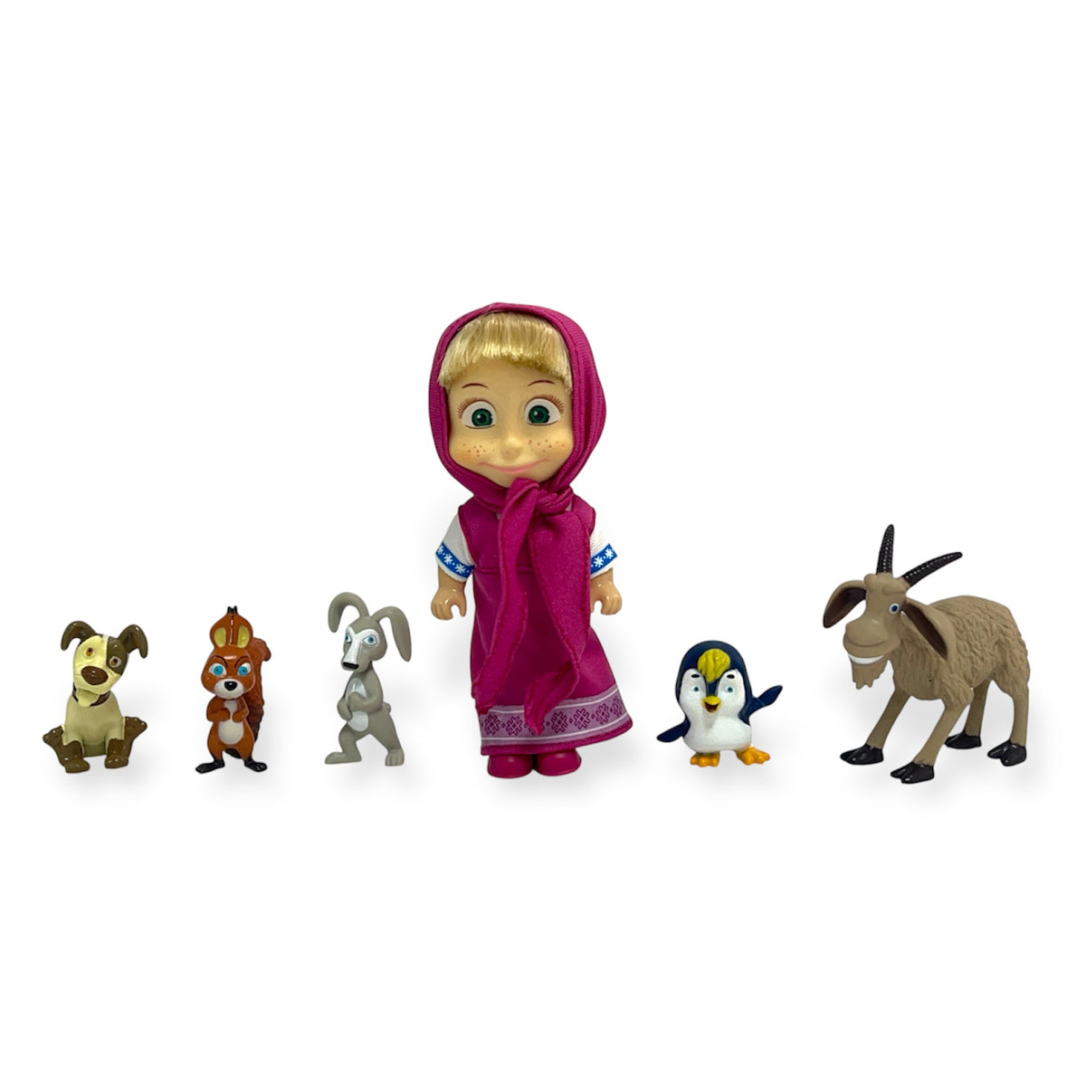Set de Animales de Masha –6 Figuras - Masha Y El Oso