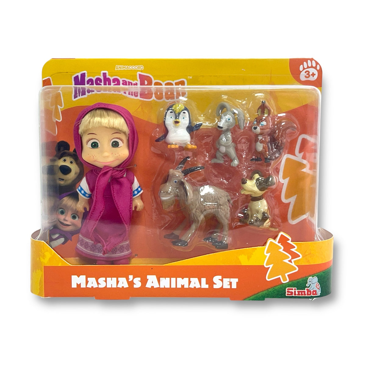 Set de Animales de Masha –6 Figuras - Masha Y El Oso