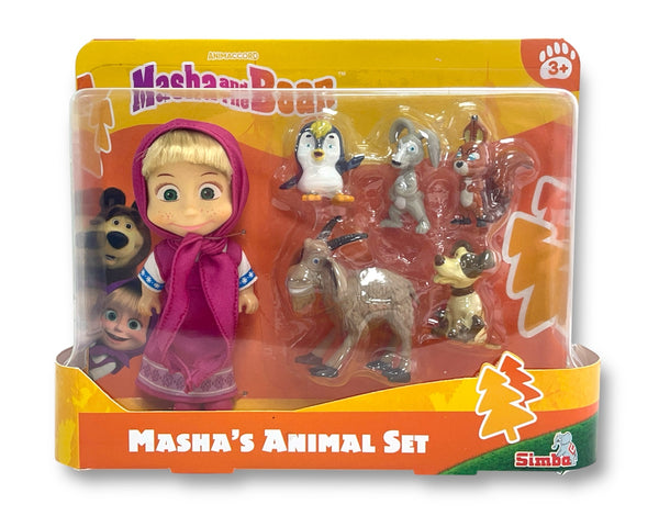 Juguete Set Animales Masha 6 Figuras - Masha Y El Oso