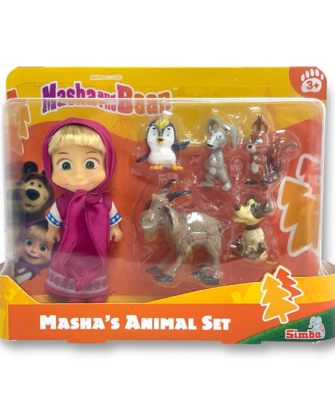 Juguete Set Animales Masha 6 Figuras - Masha Y El Oso