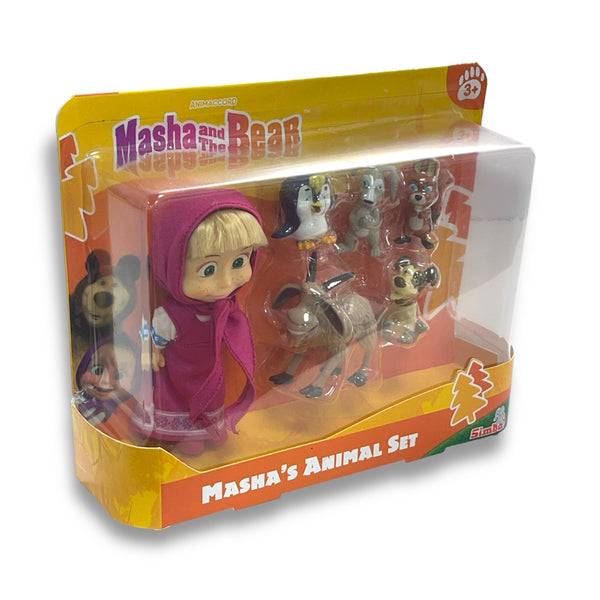 Set de Animales de Masha –6 Figuras - Masha Y El Oso