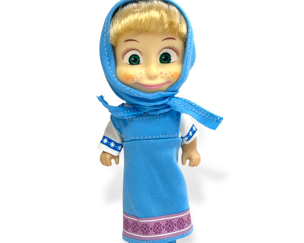 Muñeca Masha - Vestido Celeste - Masha y el Oso