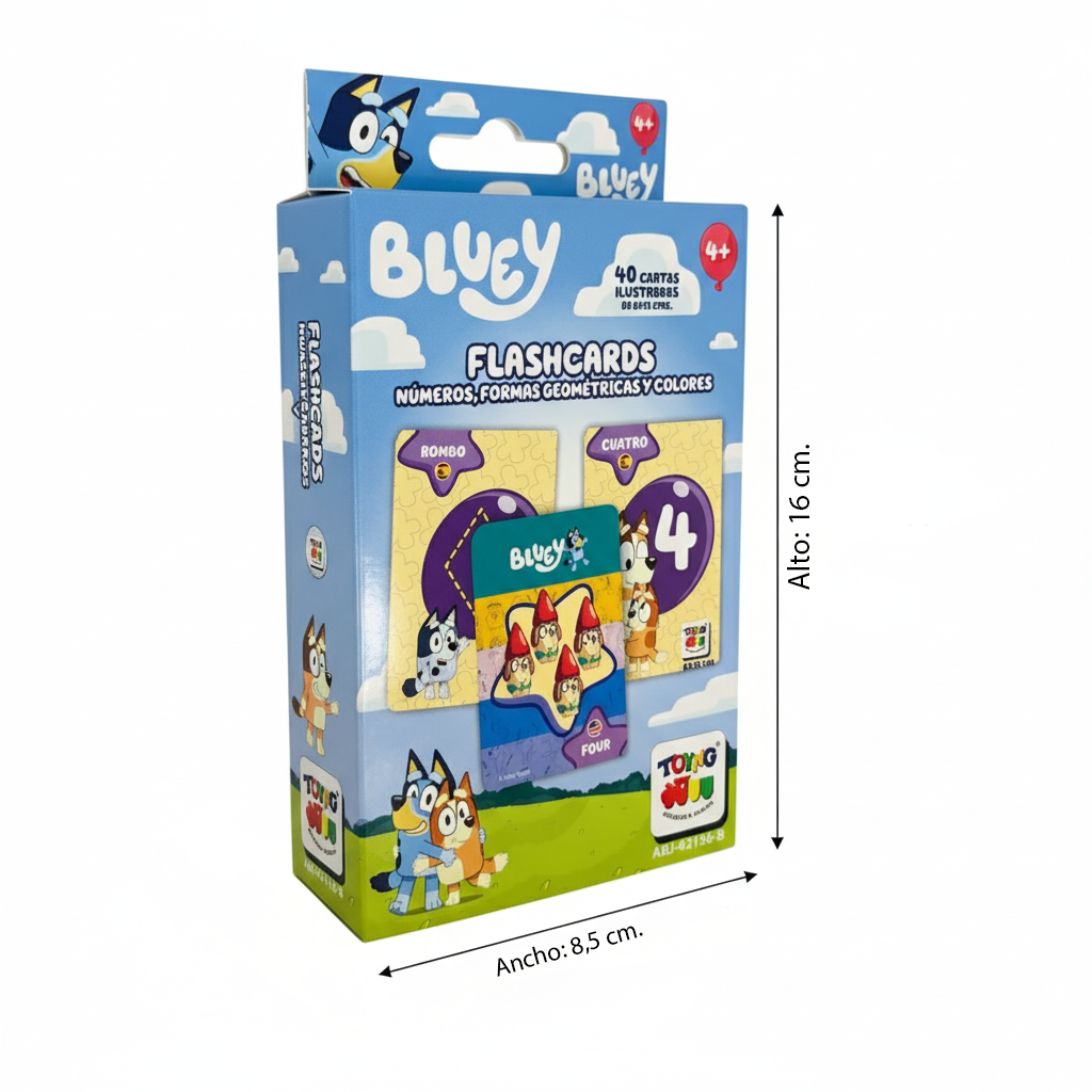 Flash Cards – Números, Colores Y Figuras Geométricas - Bluey