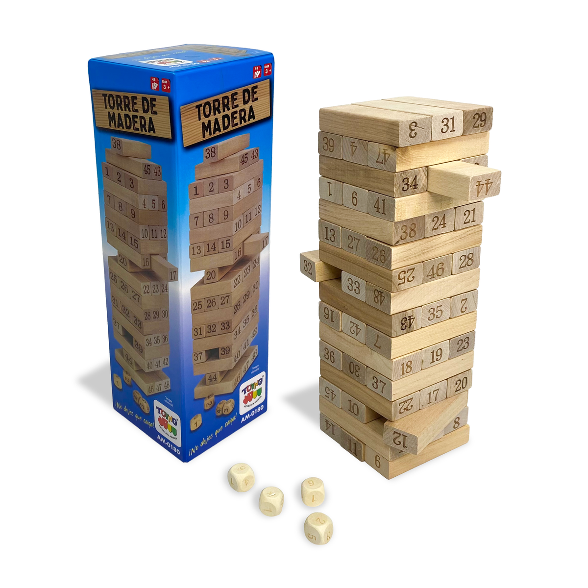 Juego de Mesa Torre 54 Piezas Natural - Toyng