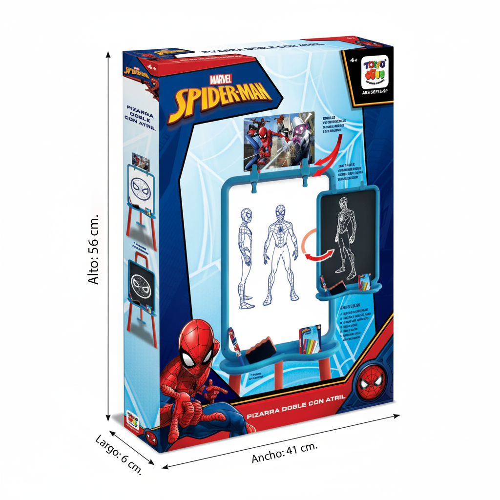 Pizarra Doble Con Atril  -  Spiderman
