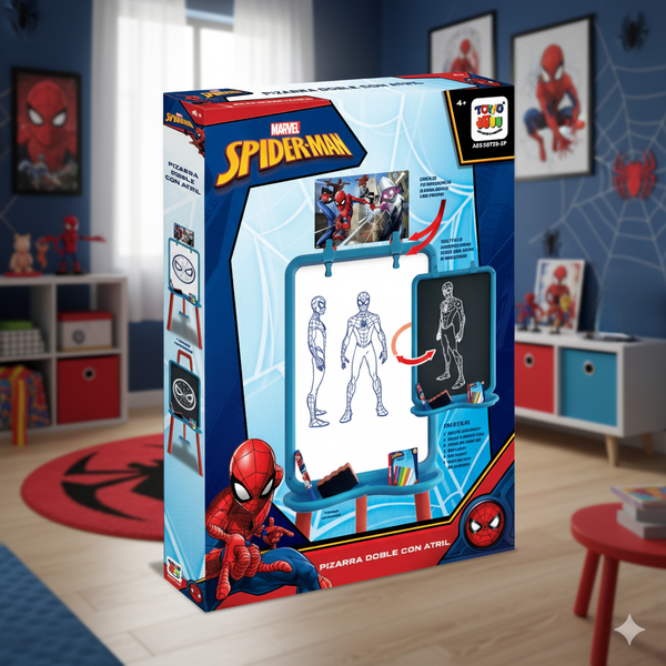 Pizarra Doble Con Atril  -  Spiderman
