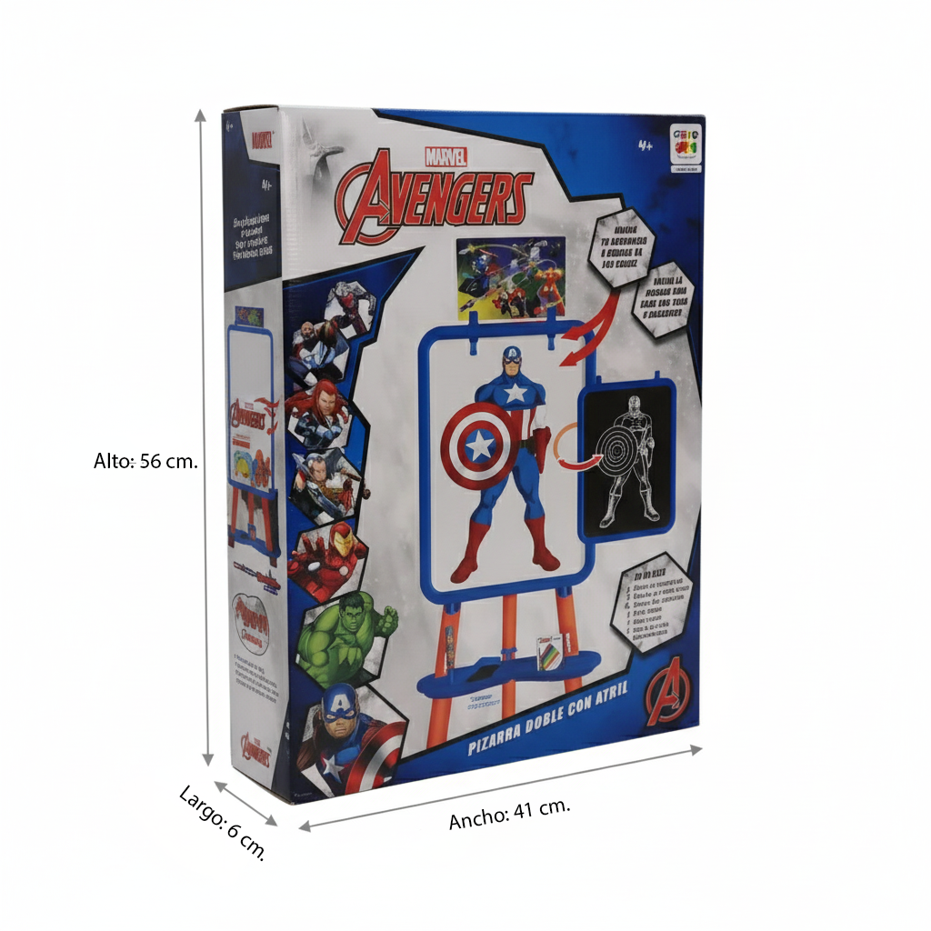 Juego Educativo Pizarra Doble Con Atril Avengers - Marvel
