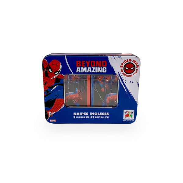 Juego de Mesa Naipes Caja Metalica - Spiderman