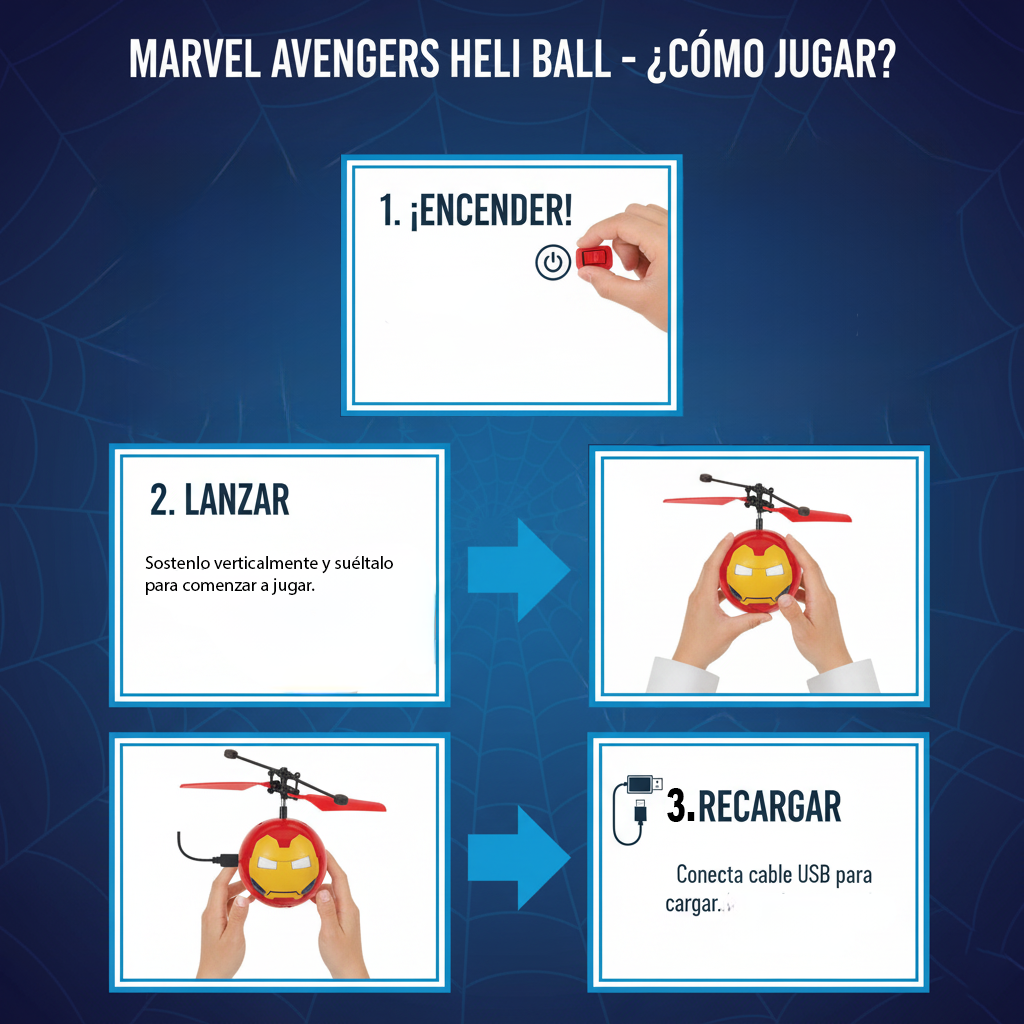 Juguete Heliball Iron Man - Marvel