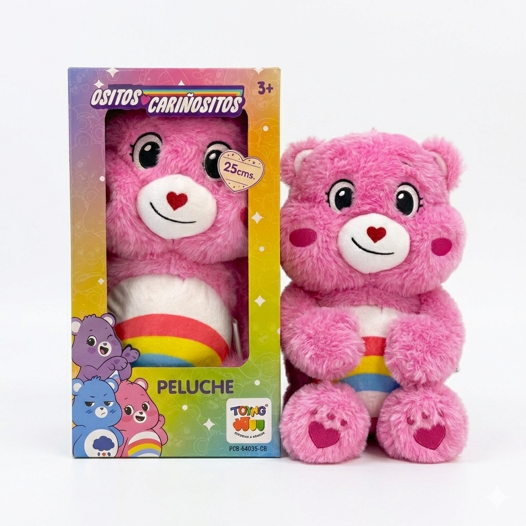 Peluche Alegrosita Rosado 25 Cm en Caja - Ositos Cariñositos