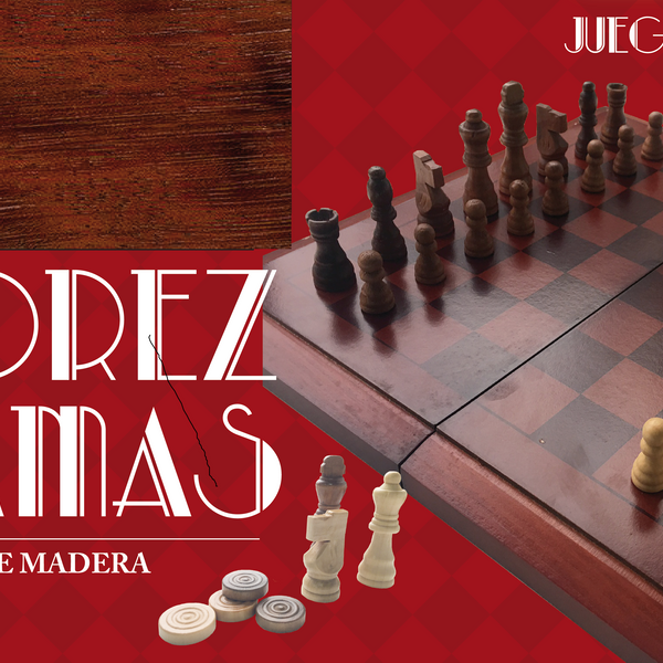 Ajedrez Damas Premium De Madera