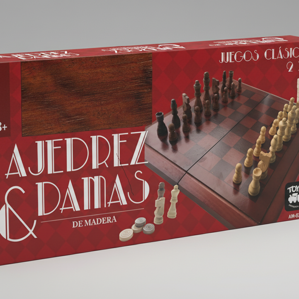 Ajedrez Damas Premium De Madera - Toyng