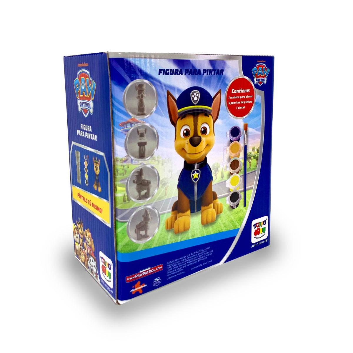 Juego Educativo Figura Para Pintar Chase - Paw Patrol