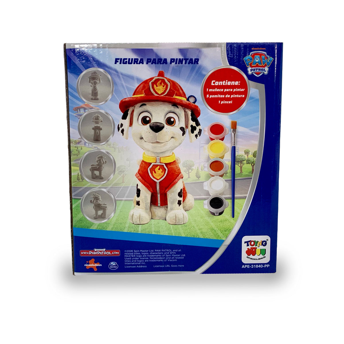Juego Educativo Figura Para Pintar Marshall - Paw Patrol