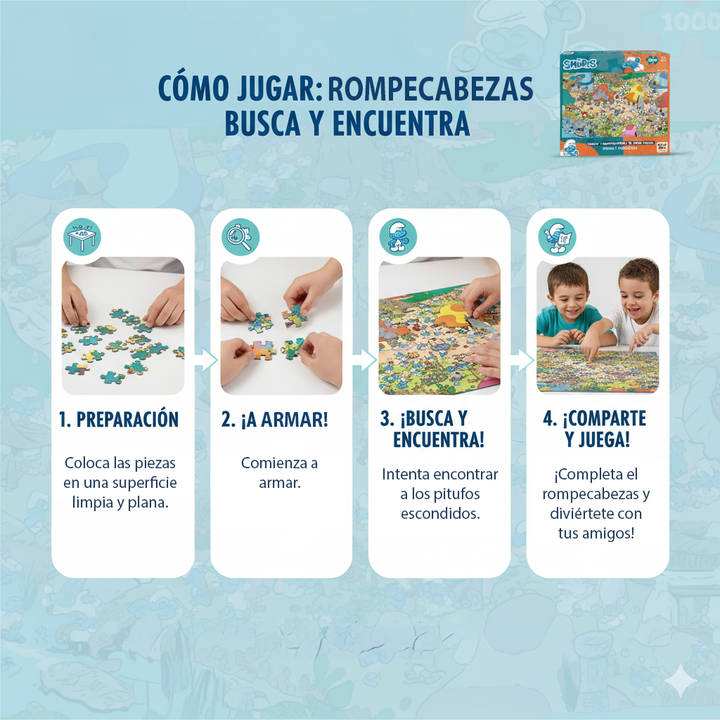Puzzle 1000 Piezas - Los Pitufos
