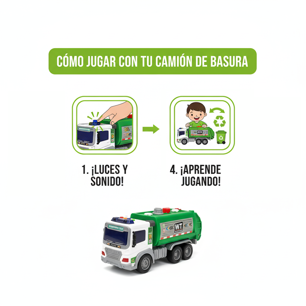Camión Recolector de Basura y Agua 1:16  - Toyng