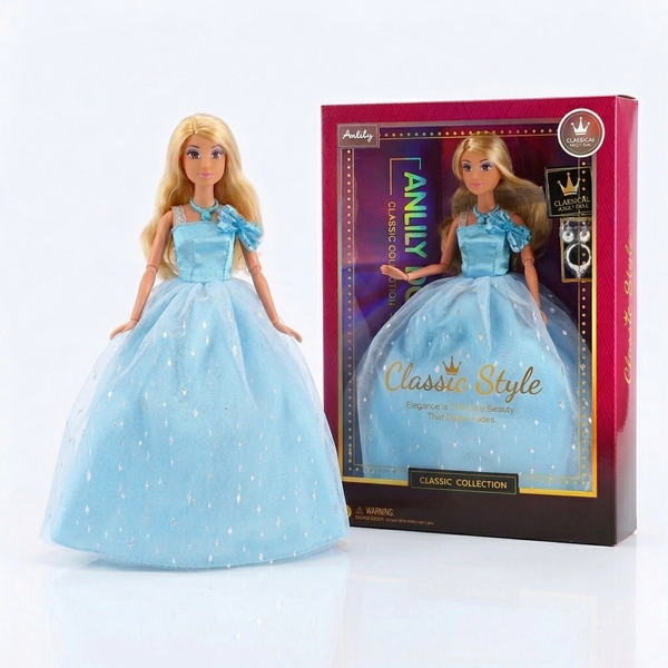 Juguete Muñeca Vestido Celeste - Toyng