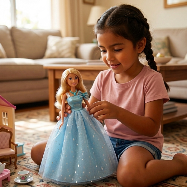 Juguete Muñeca Vestido Celeste - Toyng