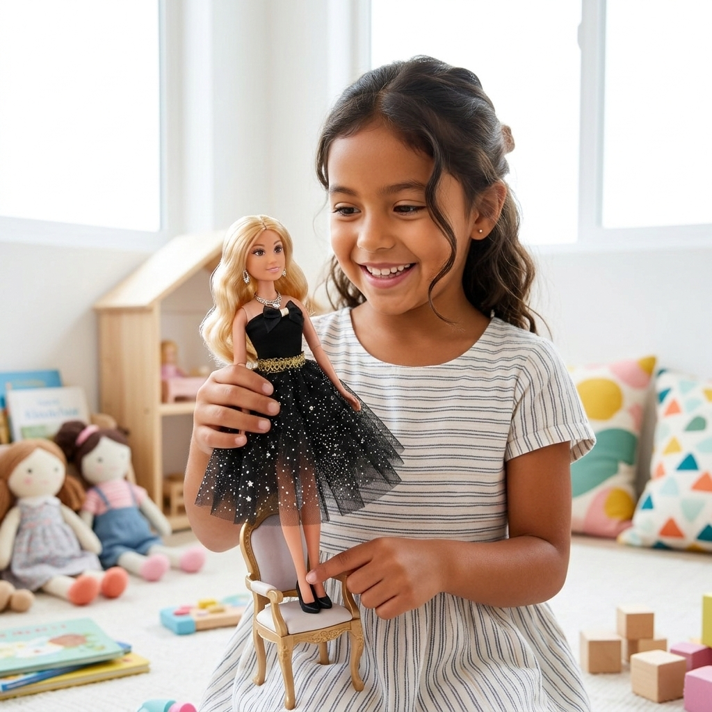 Juguete Muñeca Vestido Negro - Toyng