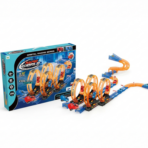 Juguete Pista 38 Piezas 2 Autos Pull Back - Toyng