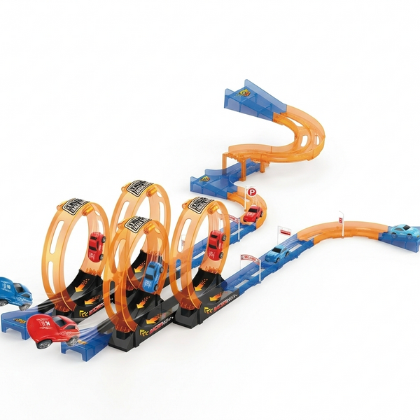 Juguete Pista 38 Piezas 2 Autos Pull Back - Toyng