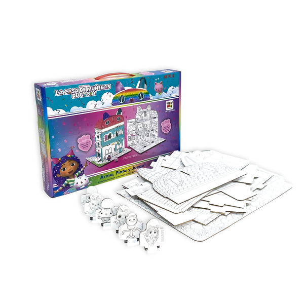 Casa para Armar, Pintar y Jugar (Chica) – Gabby’s Dollhouse