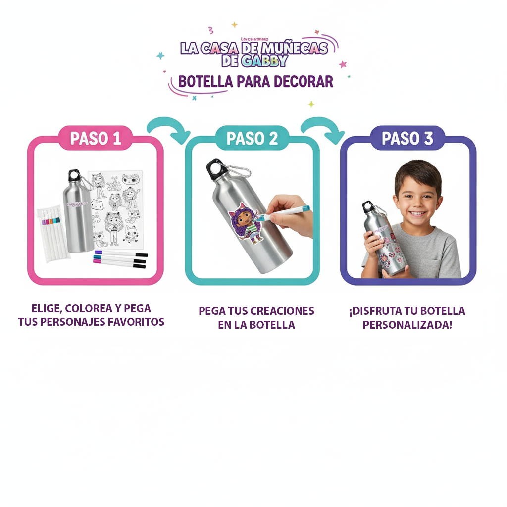 Botella Para Decorar - Gabby´S Doll House