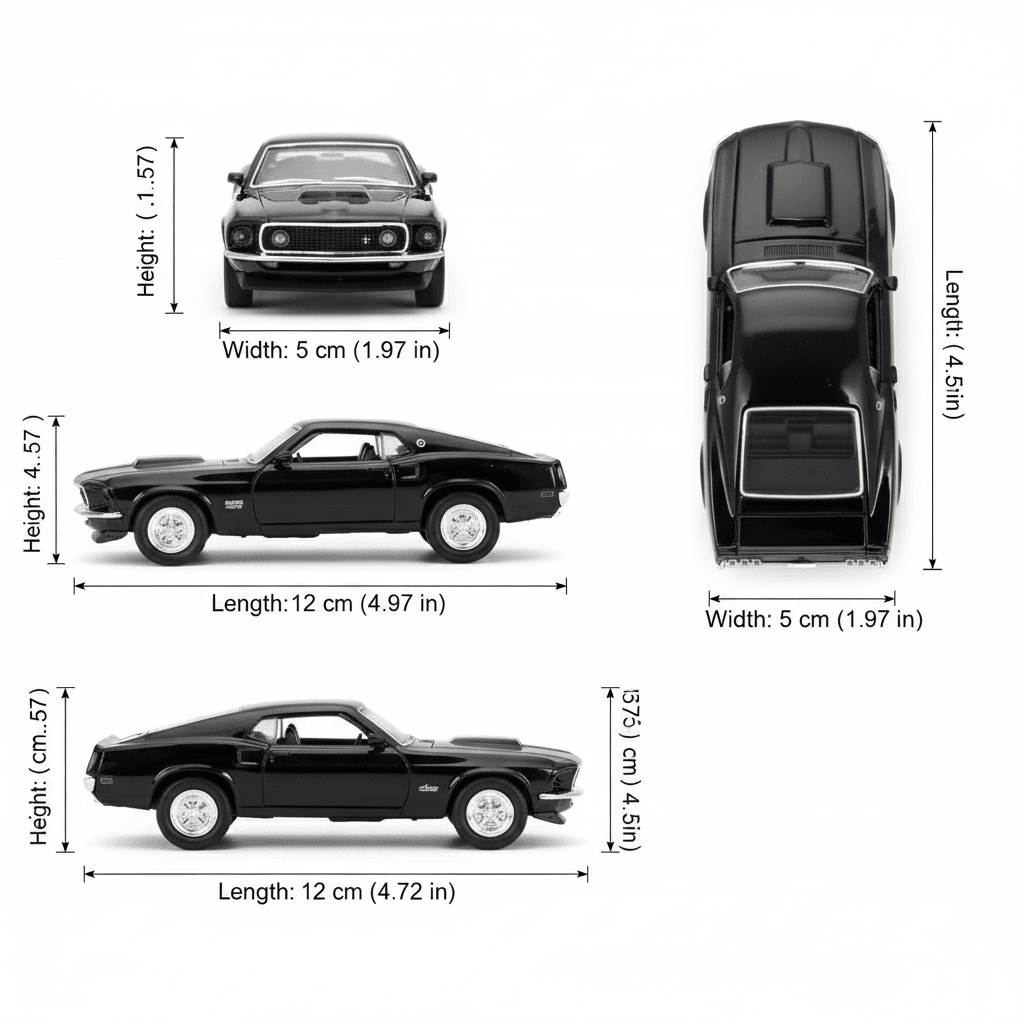 Auto 1969 Ford Mustang Boss 429 Escala 1:34:39 - Welly - Toyng Chile