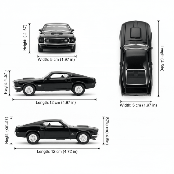 Auto 1969 Ford Mustang Boss 429 Escala 1:34:39 - Welly - Toyng Chile