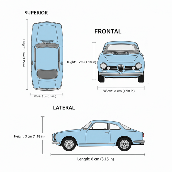 Auto Alfa Romeo Giulietta 1954 Escala 1:60 - Welly - Toyng Chile