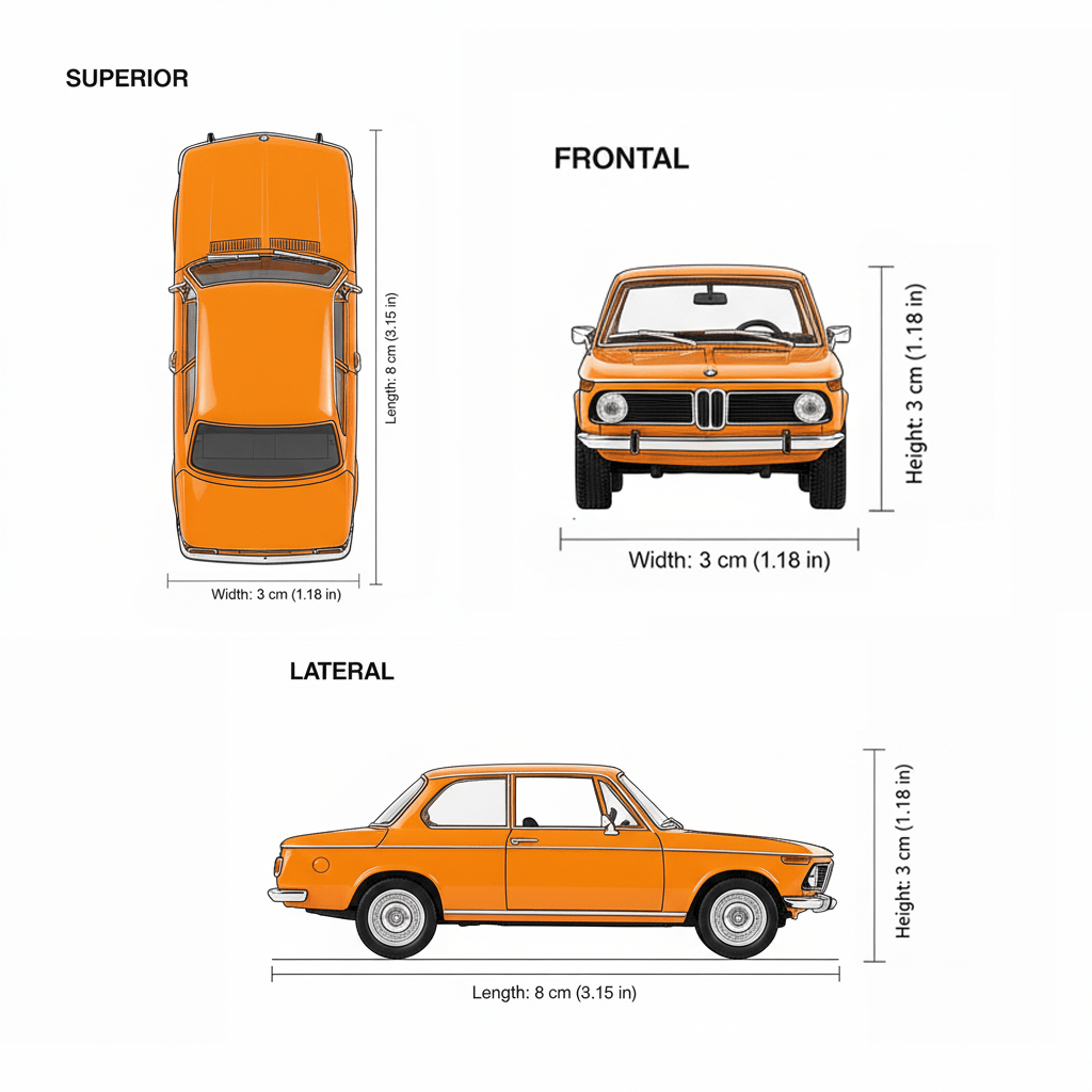 Auto BMW 2002Ti Escala 1:60 - Welly - Toyng Chile