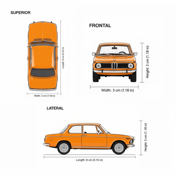 Auto BMW 2002Ti Escala 1:60 - Welly - Toyng Chile